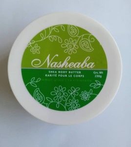Shea butter blend with lemongrass and essential oils for skin nourishment