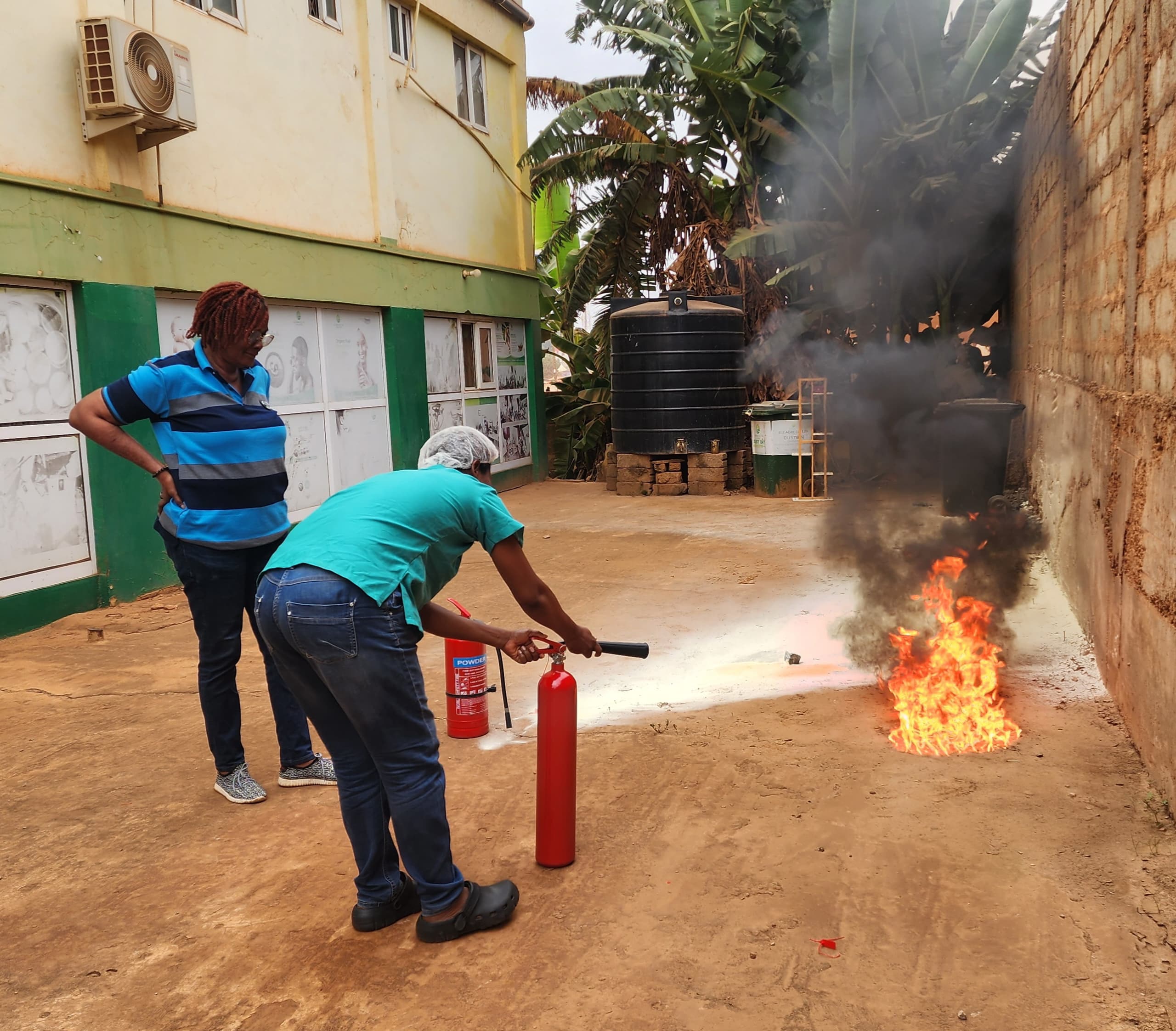 Fire safety training session at Ele Agbe workplace